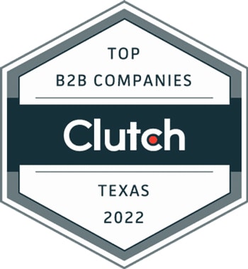 Clutch top b2b companies in Texas badge