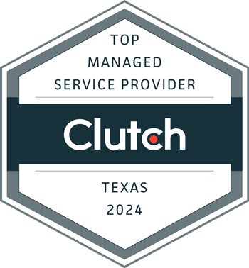 Clutch top managed service provider company in Texas award badge